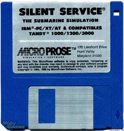 Artwork on the Disc for Silent Service on the Microsoft DOS.