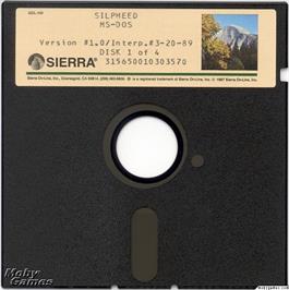 Artwork on the Disc for Silpheed on the Microsoft DOS.