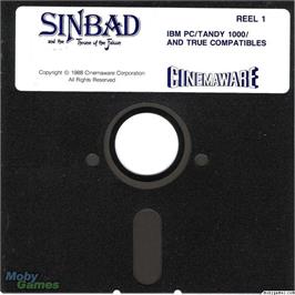 Artwork on the Disc for Sinbad and the Throne of the Falcon on the Microsoft DOS.