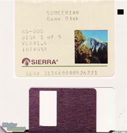 Artwork on the Disc for Sorcerian on the Microsoft DOS.