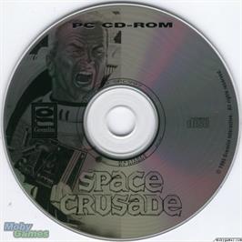 Artwork on the Disc for Space Crusade on the Microsoft DOS.