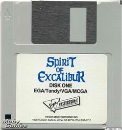 Artwork on the Disc for Spirit of Excalibur on the Microsoft DOS.