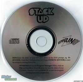 Artwork on the Disc for Stack Up on the Microsoft DOS.
