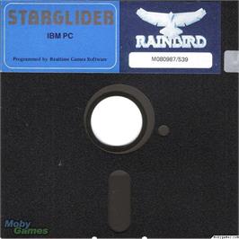 Artwork on the Disc for Starglider on the Microsoft DOS.