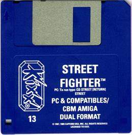 Artwork on the Disc for Street Fighter on the Microsoft DOS.