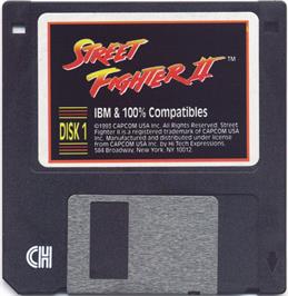 Artwork on the Disc for Street Fighter II on the Microsoft DOS.