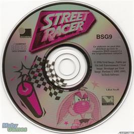 Artwork on the Disc for Street Racer on the Microsoft DOS.