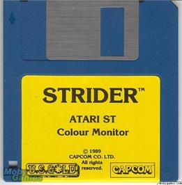 Artwork on the Disc for Strider on the Microsoft DOS.