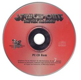 Artwork on the Disc for StrikePoint on the Microsoft DOS.