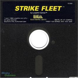 Artwork on the Disc for Strike Fleet on the Microsoft DOS.