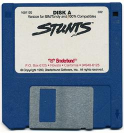Artwork on the Disc for Stunts on the Microsoft DOS.