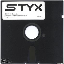 Artwork on the Disc for Styx on the Microsoft DOS.