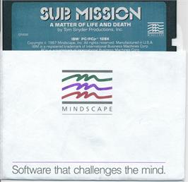 Artwork on the Disc for Sub Mission on the Microsoft DOS.