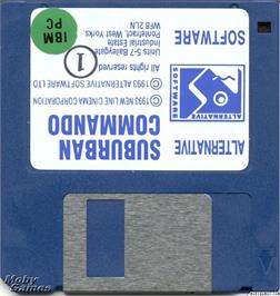 Artwork on the Disc for Suburban Commando on the Microsoft DOS.
