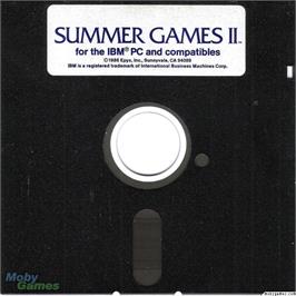 Artwork on the Disc for Summer Games II on the Microsoft DOS.