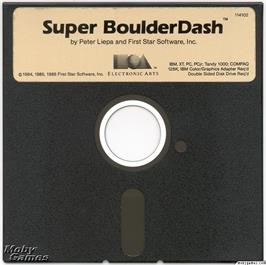 Artwork on the Disc for Super Boulder Dash on the Microsoft DOS.