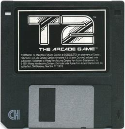 Artwork on the Disc for T2 -  The Arcade Game on the Microsoft DOS.