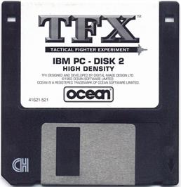 Artwork on the Disc for TFX on the Microsoft DOS.