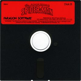 Artwork on the Disc for The Amazing Spider-Man on the Microsoft DOS.