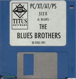Artwork on the Disc for The Blues Brothers on the Microsoft DOS.
