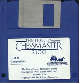Artwork on the Disc for The Fidelity Chessmaster 2100 on the Microsoft DOS.