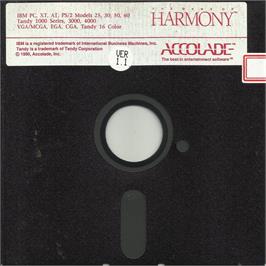 Artwork on the Disc for The Game of Harmony on the Microsoft DOS.