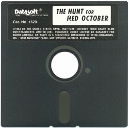 Artwork on the Disc for The Hunt for Red October on the Microsoft DOS.