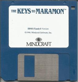Artwork on the Disc for The Keys to Maramon on the Microsoft DOS.