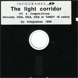 Artwork on the Disc for The Light Corridor on the Microsoft DOS.
