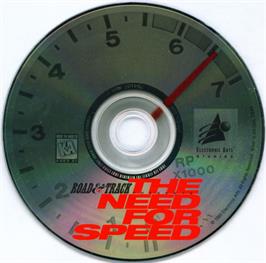 Artwork on the Disc for The Need for Speed on the Microsoft DOS.