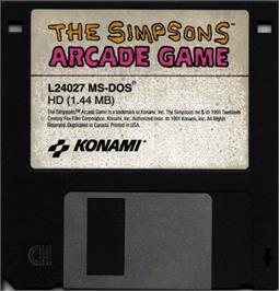 Artwork on the Disc for The Simpsons Arcade Game on the Microsoft DOS.