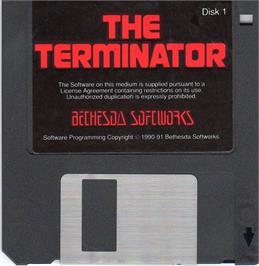 Artwork on the Disc for The Terminator on the Microsoft DOS.