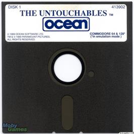 Artwork on the Disc for The Untouchables on the Microsoft DOS.