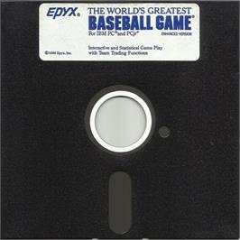 Artwork on the Disc for The World's Greatest Baseball Game on the Microsoft DOS.