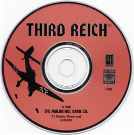 Artwork on the Disc for Third Reich on the Microsoft DOS.