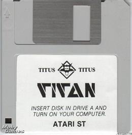 Artwork on the Disc for Titan on the Microsoft DOS.