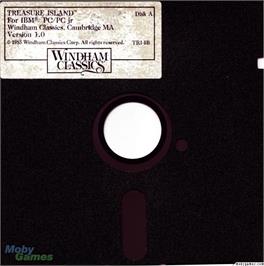 Artwork on the Disc for Treasure Island on the Microsoft DOS.