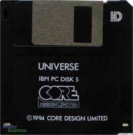 Artwork on the Disc for Universe on the Microsoft DOS.