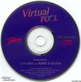 Artwork on the Disc for Virtual Pool on the Microsoft DOS.