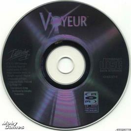Artwork on the Disc for Voyeur on the Microsoft DOS.