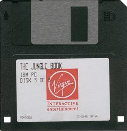 Artwork on the Disc for Walt Disney's The Jungle Book on the Microsoft DOS.