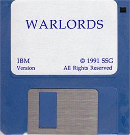 Artwork on the Disc for Warlords on the Microsoft DOS.