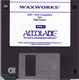 Artwork on the Disc for WaxWorks on the Microsoft DOS.