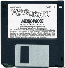 Artwork on the Disc for Weird Dreams on the Microsoft DOS.