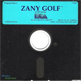 Artwork on the Disc for Will Harvey's Zany Golf on the Microsoft DOS.