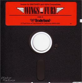 Artwork on the Disc for Wings of Fury on the Microsoft DOS.