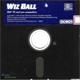Artwork on the Disc for Wizball on the Microsoft DOS.