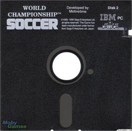 Artwork on the Disc for World Championship Soccer on the Microsoft DOS.