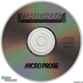 Artwork on the Disc for World Circuit on the Microsoft DOS.