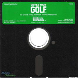 Artwork on the Disc for World Tour Golf on the Microsoft DOS.